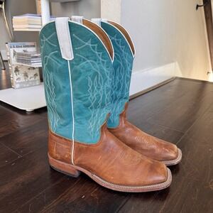 ANDERSON BEAN MEN'S BROWN EASTWOOD LEATHER WITH BLUE SHAFTS 12D